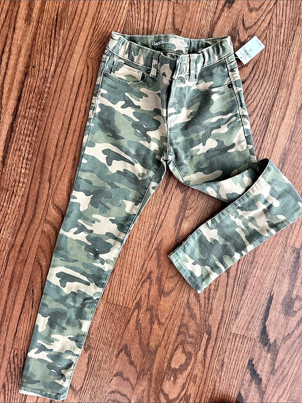 Gap GapKids 1969 Super Skinny Jeans Camo Green & Brown Size 8